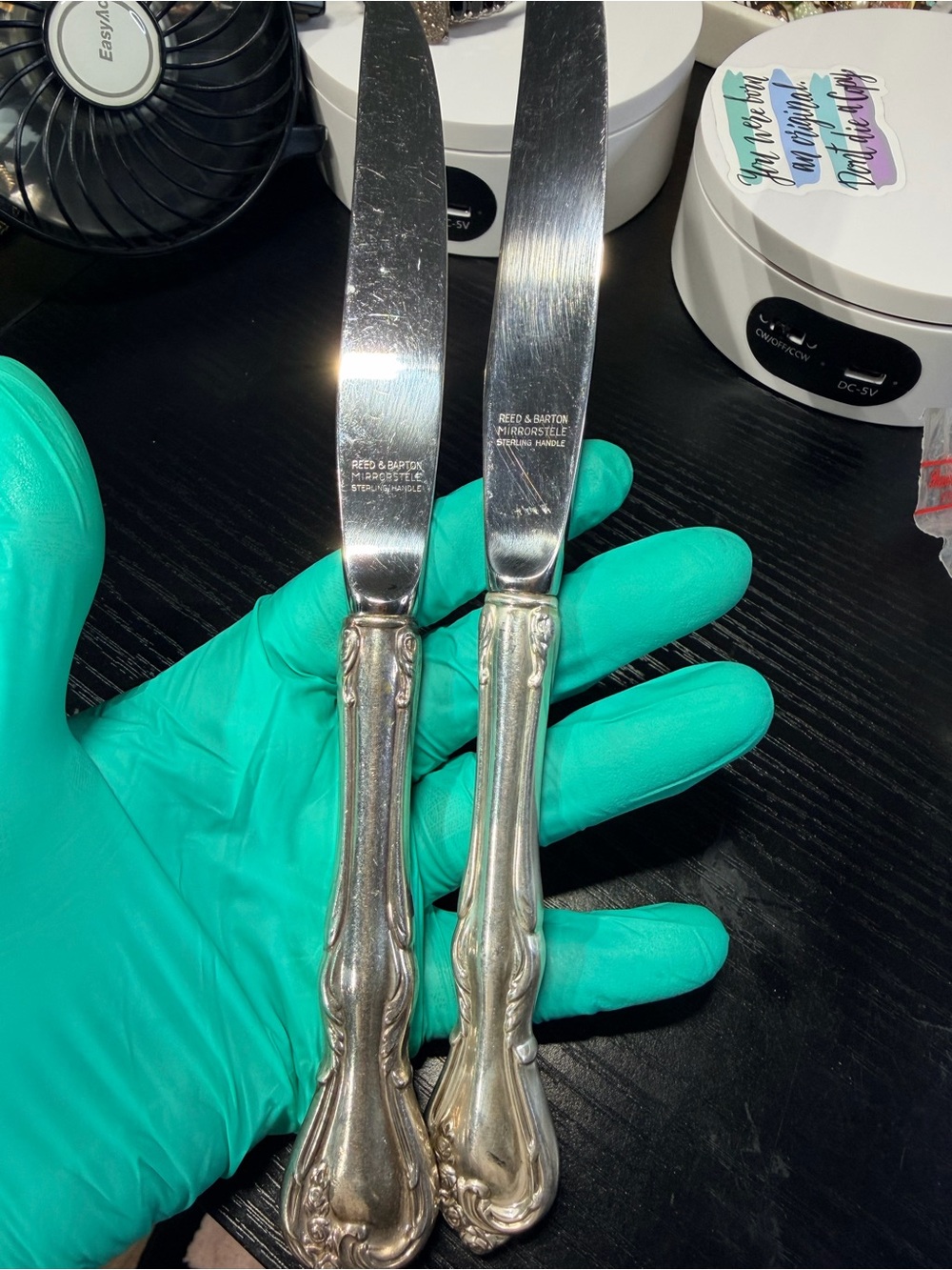 2 Reed and Barton Sterling silver butter knives